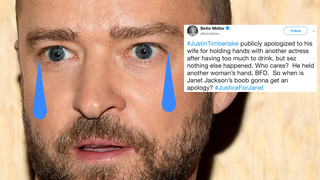 Bette Midler Joins Our Pointing Circle and Demands That Justin Timberlake Apologize to Janet Jackson, Specifically
